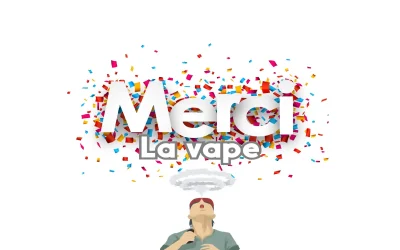 Image avec écris en gros "merci la vape" pour illustrer la pétition à signer qui sert à remercier la vape.